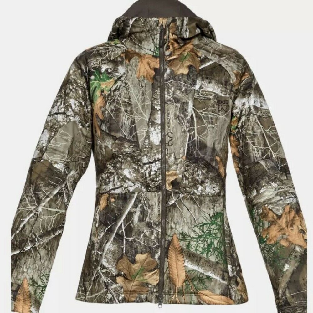 UA Brow Tine Hoodie Hunt Jacket Real Tree Camo